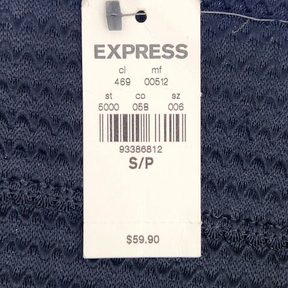 Express Scalloped Textured Pencil Straight Skirt Women's Size Small Black - Picture 7 of 7